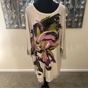⭐️INC International Concepts 3X Beige and Floral Tunic
